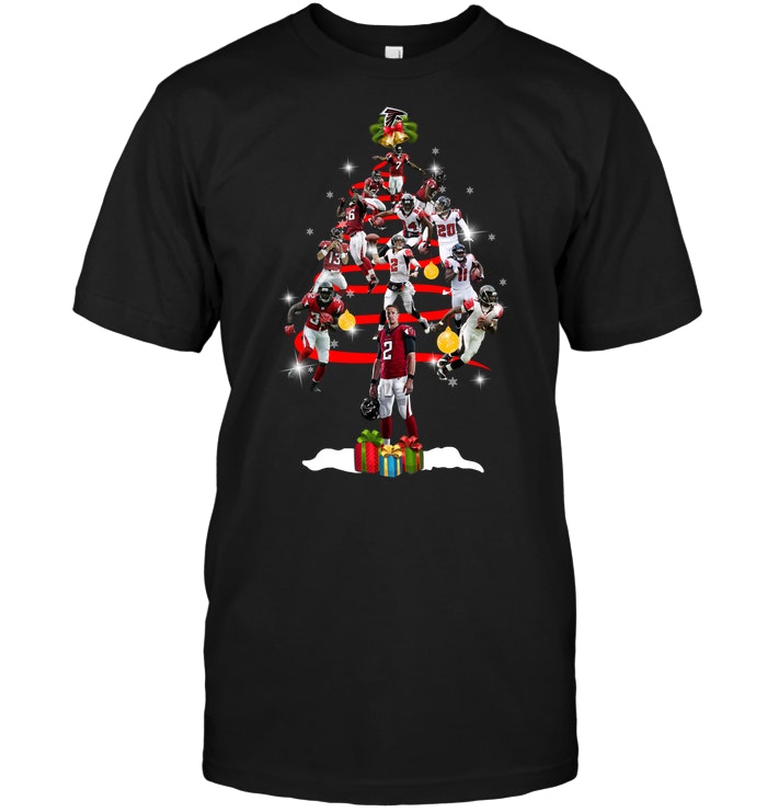Atlanta Falcons "players Christmas Tree" Holiday T-Shirt